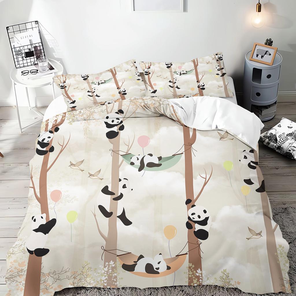 Anime Cute Cartoon Duvet Cover Home Pillowcase Set Adult Bedroom Children Comforter Bedding