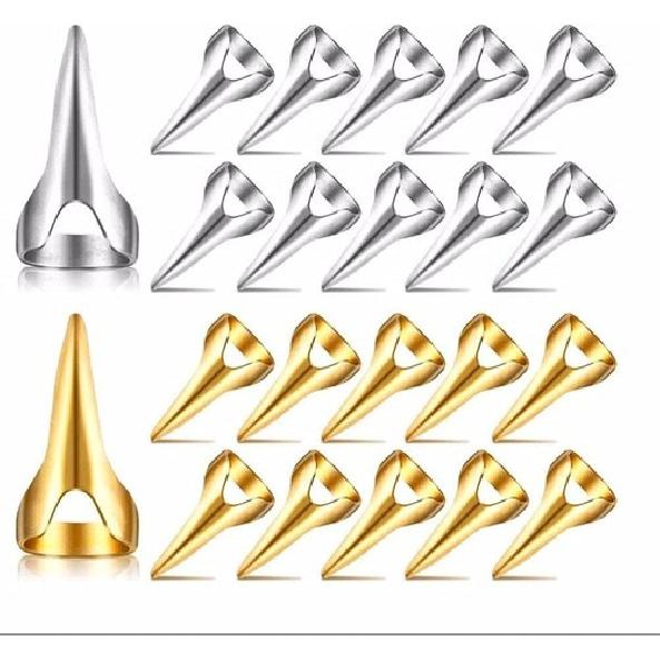 5PCS Silver Finger Claws Cosplay Claws Rings, Punk Rock Nail Finger Armor Gothic