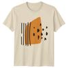 Orange Grey Abstract Organic Art T-Shirt Boho Abstract Art Birthday Gift For Him