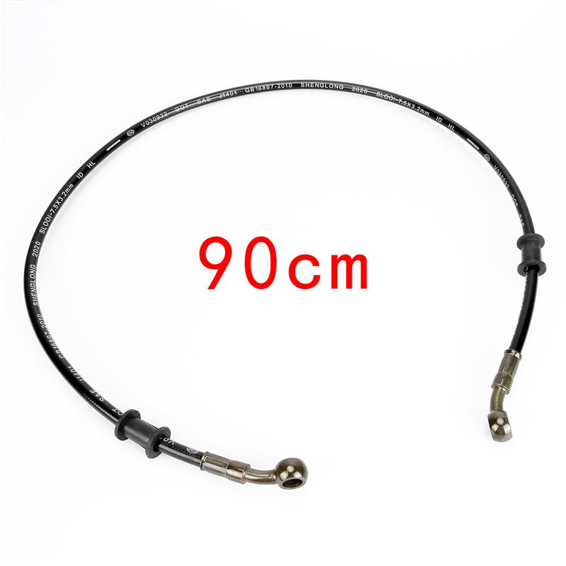 M10 50-120cm Motorcycle Dirt Bike Braided Line Steel Brake Hose Cable Hydraulic Banjo Pipe Universal Fit Racing