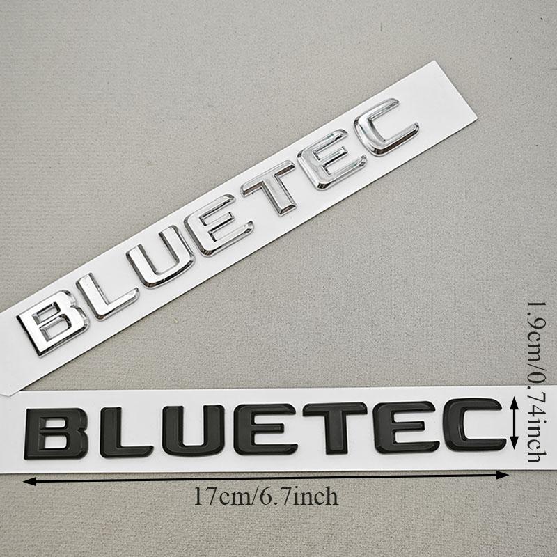 3D BLUETEC Car Rear Trunk Letters Badge Emblem Decal Sticker For Mercedes Benz W212 W166 ML350 GL350 Auto Accessories