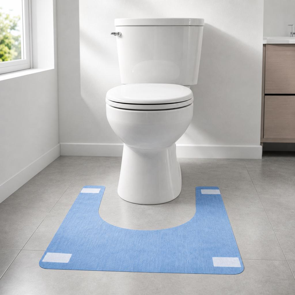 Disposable UShaped Toilet Mat, Waterproof NonSlip NonWoven Foot Pad for All Seasons