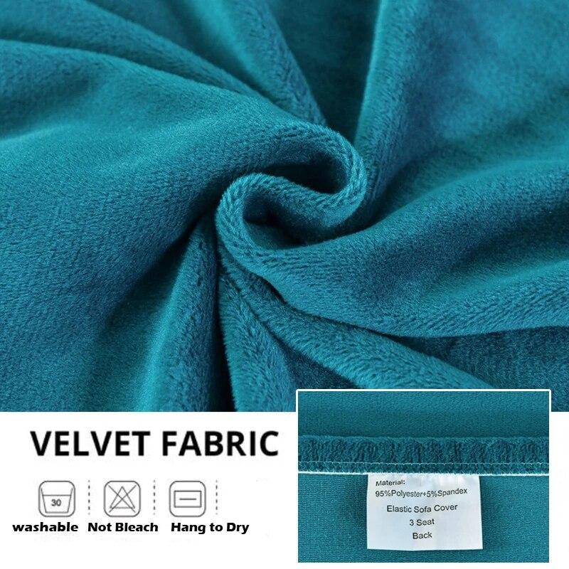 Velvet Sofa Cover Elastic Thick L Shaped Corner Sofa Cover For Living Room 1 /2 /3 /4 Seater Stretch Cover For Sofa Couch Armchair