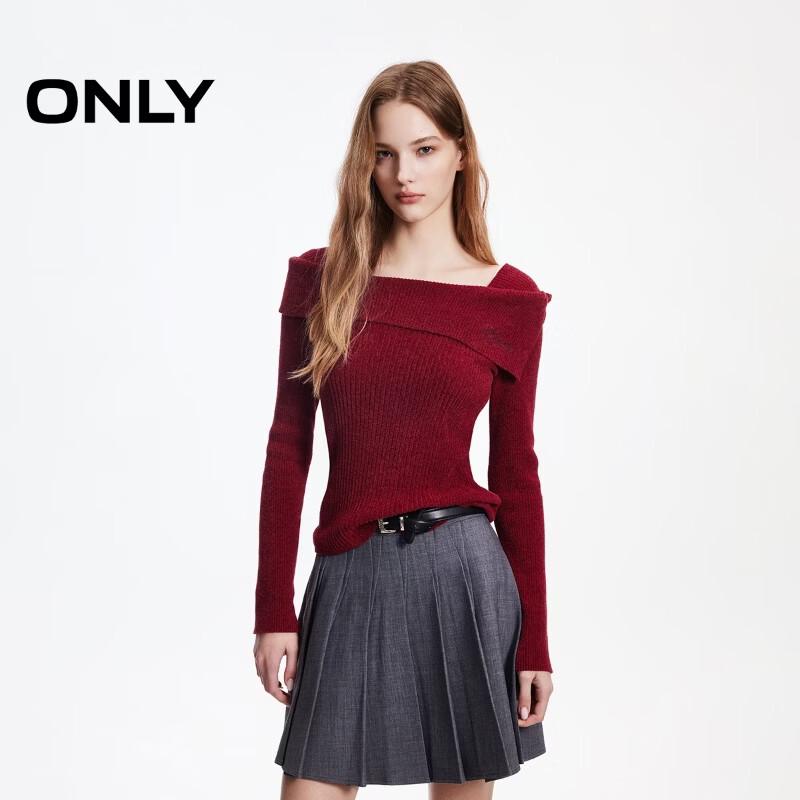 ONLY Women s Off-Shoulder Ribbed Knit Top M