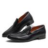 Scarpe Business da Uomo a Mocassino Casual con Punta in Pelle Nera a Calzata Rapida Uomo
