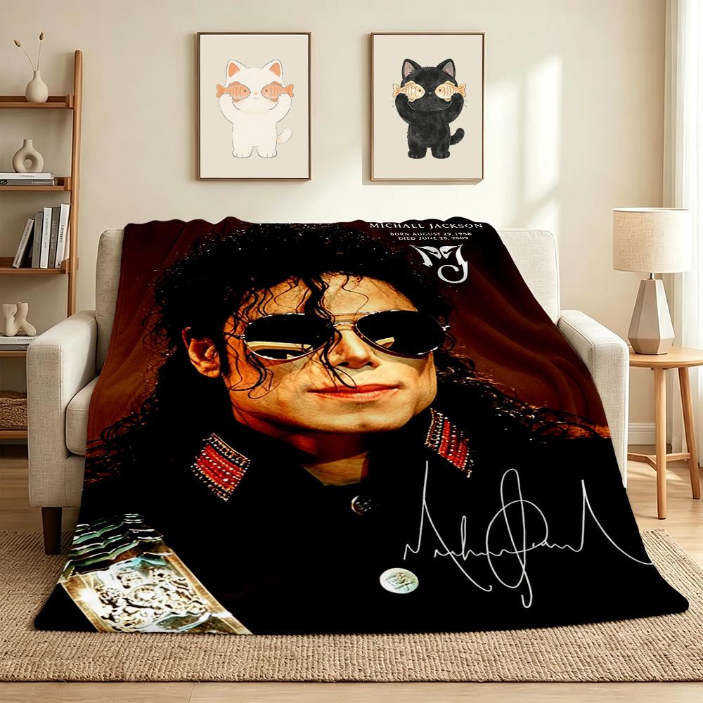 Michael Jackson Flannel Blanket Throw Blanket Soft Warm Sofa Bed Camping Home Decor Unique Christmas Gift C9211912
