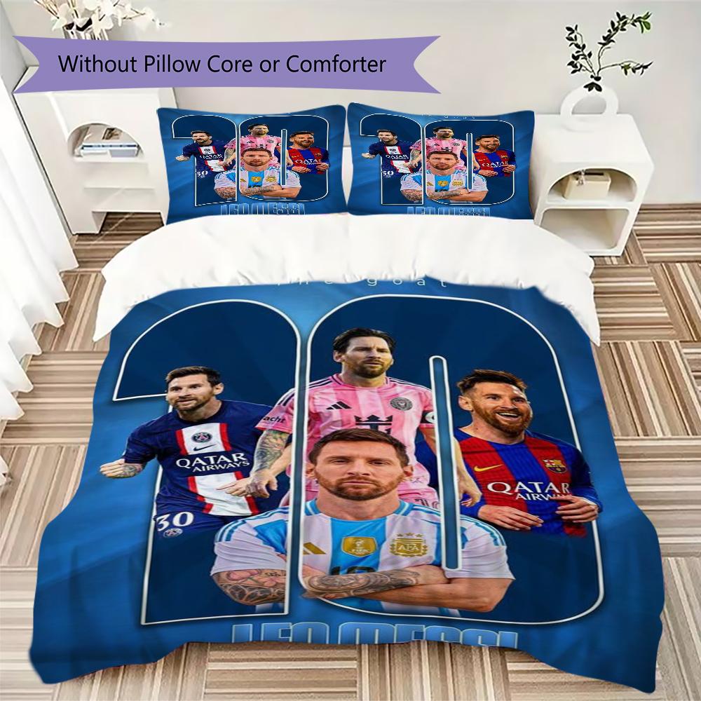 Lionel Messi Legend Bedding Without Core 1 Duvet Cover 2 Pillowcase Without Core Duvet Cover And Pillowcase Bedding Set