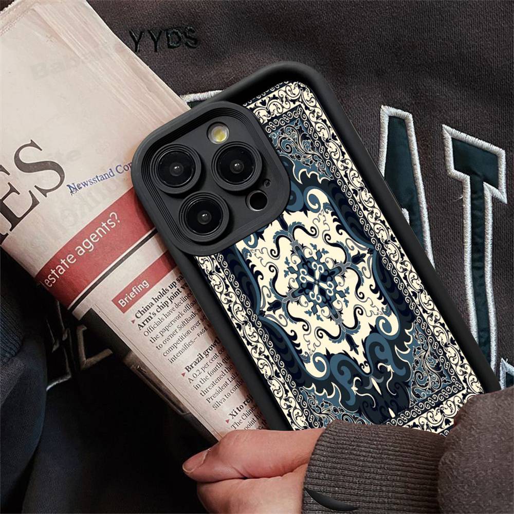 

Persian Carpet Floral Pattern For IPhone 17 15 13 12 11 14 Pro Max X XR XS 16 Plus Shockproof Candy Back Cover iPhone 17pro max