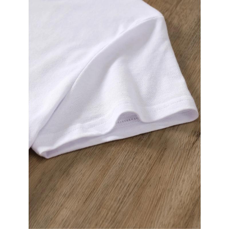 European Size Plus Size - Women'S White Glitter Green Drip Lip and Clover Pattern T-Shirt | St.  Casual Short Sleeve Round Neck, Glossy Lip Print