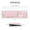 White US Layout Retro Typewriter Round 3 Brightness Full Numeric Silent for Pink & LightWired Keyboard, Style, Keycaps, Backlit, Levels, Size,