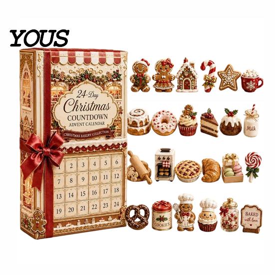 Exquisite Craft Gift Heritage Acrylic Advent Calendar, Decorative Hanging Ornament, Durable Lightweight Home Decor Blind Box for Bedroom And