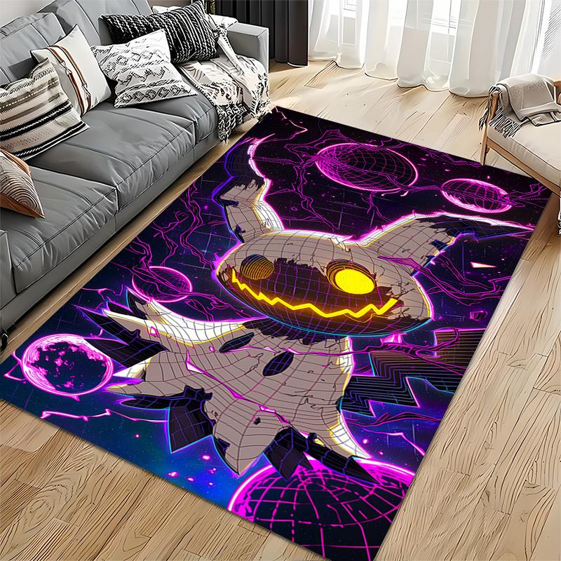 "Cartoon-Inspired Electric Purple and Yellow Themed Character Carpet" Suitable for use as an anti-slip for living room bedroom sofas