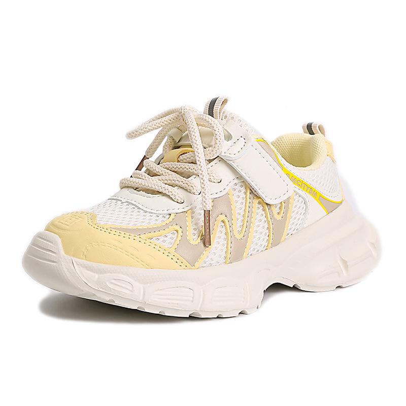 Kids' Casual 2026 Spring/Autumn Round Toe Breathable Mesh Sneakers for Short Children with Thick Sole