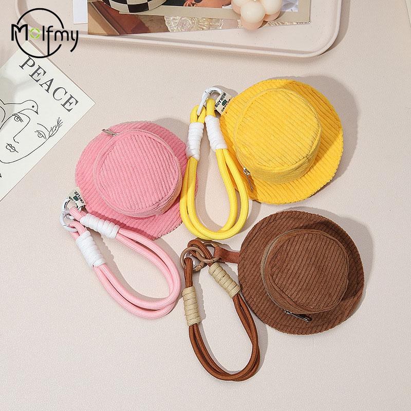 Mini Hat Cute Headphe Bag Lipstick Bags Pendant Keychain Fashi Canvas Small Wallet Key Chain Coin Purse Cartera Mujer