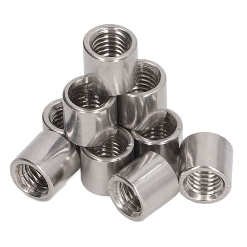 Stainless Steel Coupling Nut M10 SUS304 M10 X 14 X 13mm for DIY Tools, Machinery, Automotive, and Home Use