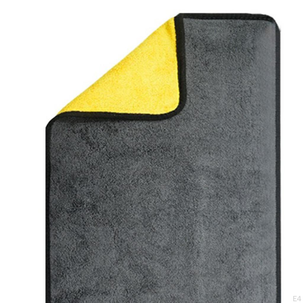 2 Pieces Double Sided Microfiber Car Drying Towel Quick Absorbent Soft Thick Cleaning Cloth