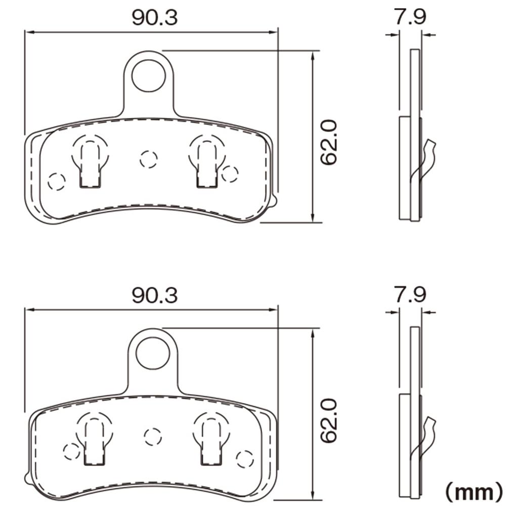 Daytona Motorcycle Brake Pads H-D Pads (Sintered Metal Pads), Dyna, Softail, For Front, 23134 No: 121