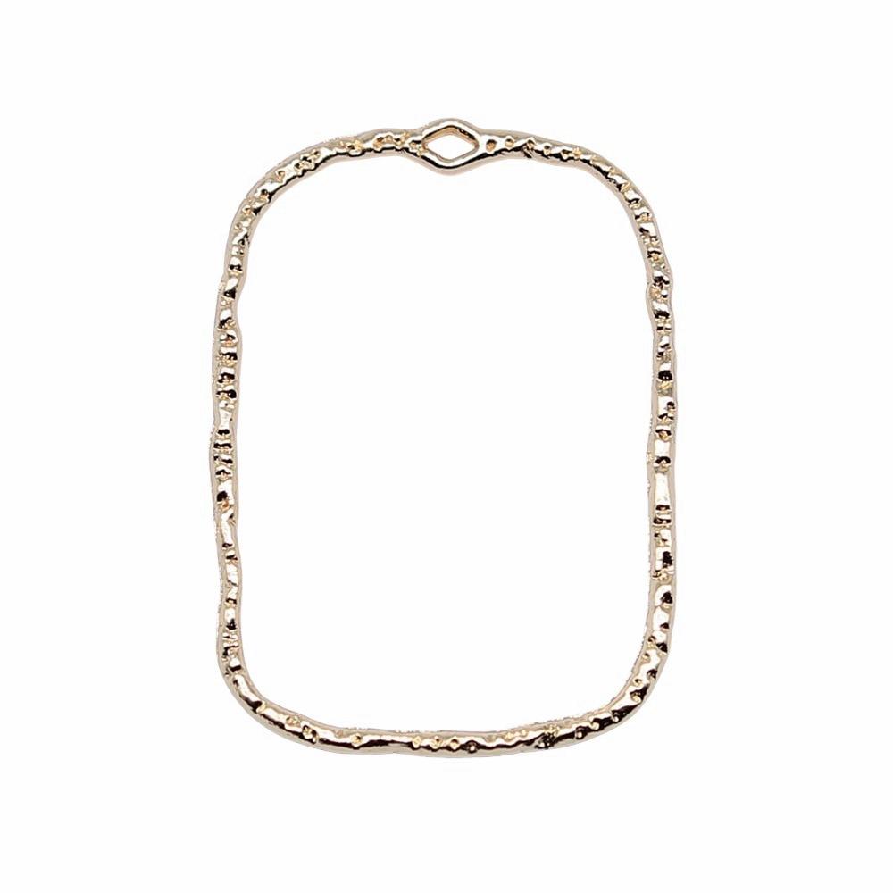 

10 шт., геометрические подвески, ювелирные компоненты, аксессуары, электрофорез Kc, сплав золота и цинка, 33X23 мм