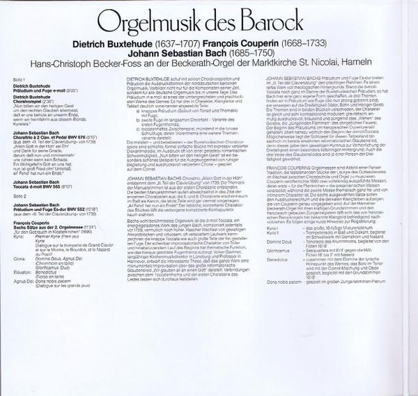 

Виниловая пластинка ИОГАНН SEBASTIAN БАХ DIETERICH B Орган Королева Инструментов 268268 Intercord Германия Классика Б/у