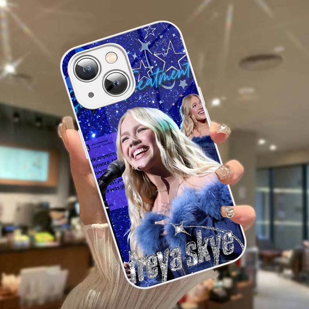 Singer F-Freya Skye Gehärtetes Glas Für Iphone 14 13 12 11 Pro Mini XS MAX 14Plus X XS XR Hülle