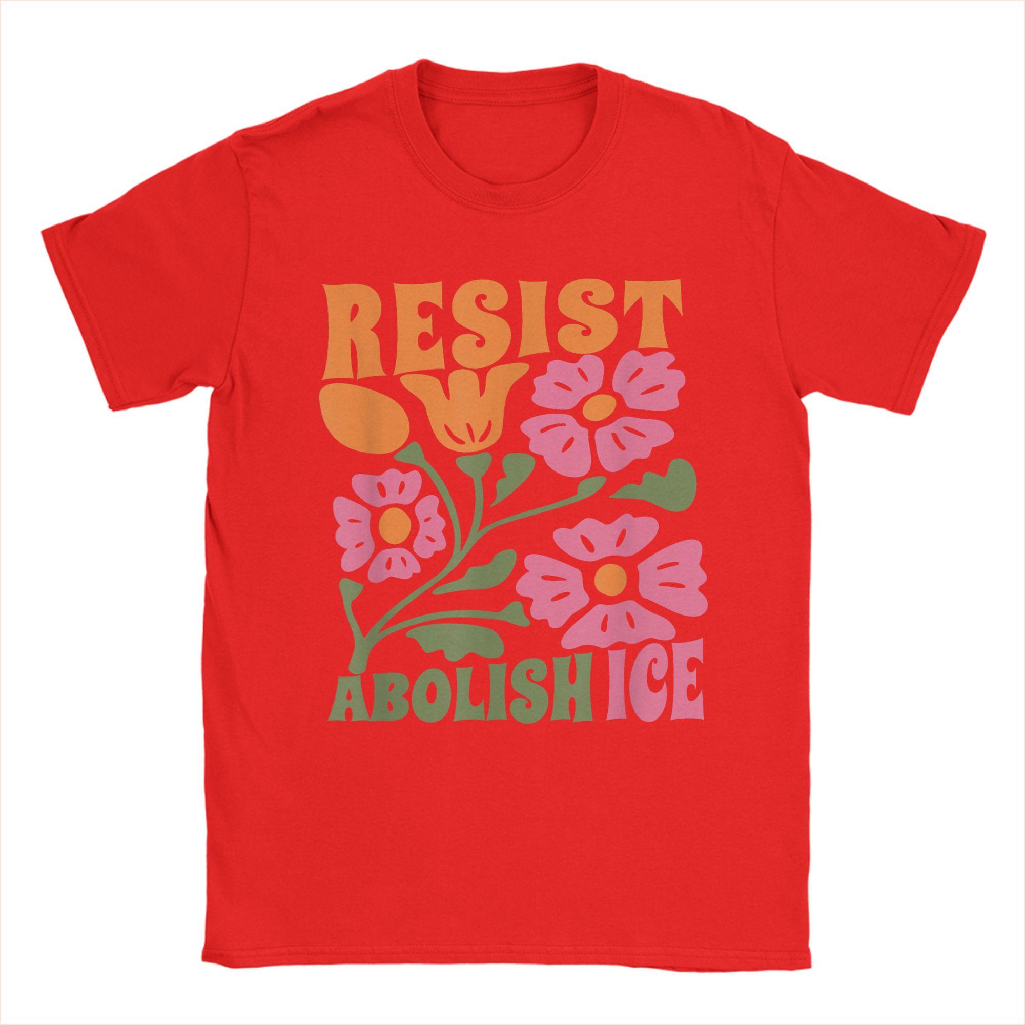 Summer Abolish ICE Subtle Resist Trending T Shirts 100 Cotton Tee Shirt for Unisex Aesthetic Printed Short Sleeve Tops S