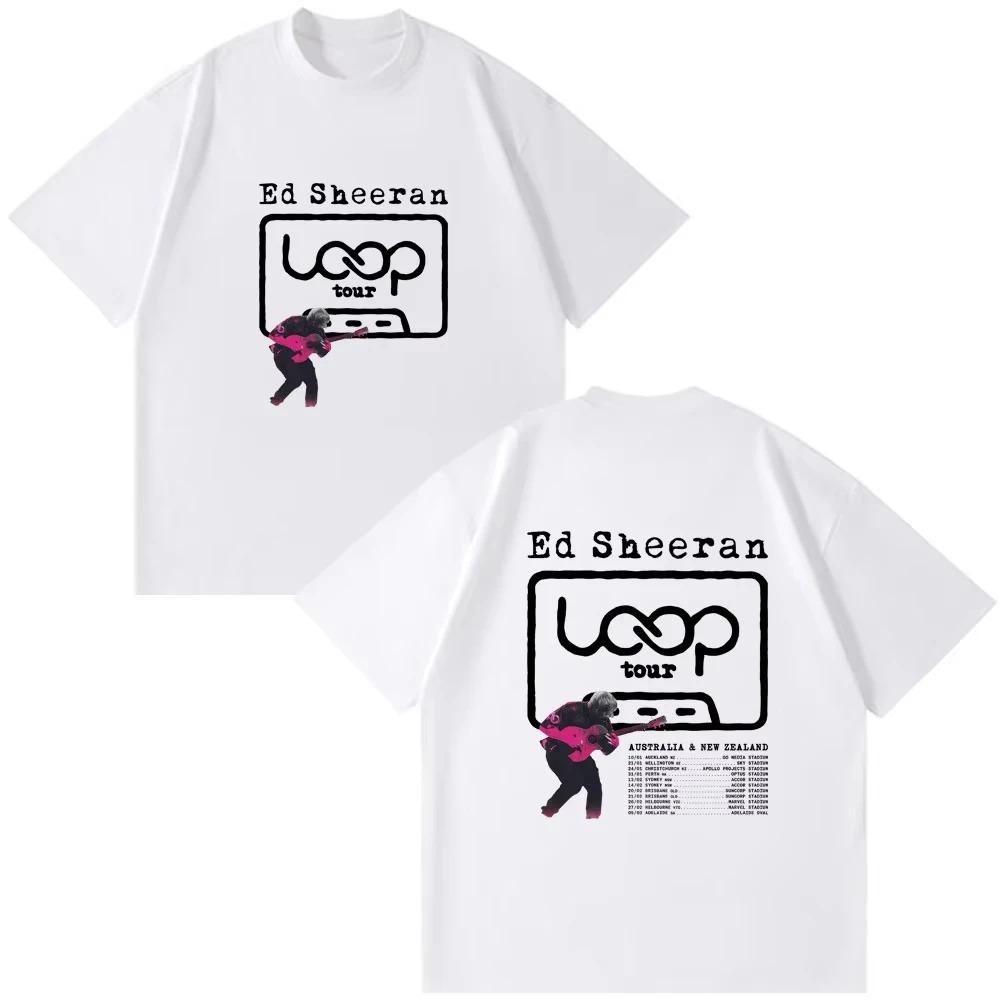 Ed Sheeran Loop Tour Australia and New Zealand 2026 Tour Merch Tee Men's Women Fashion Style Tops Harajuku Oversized Style Wears