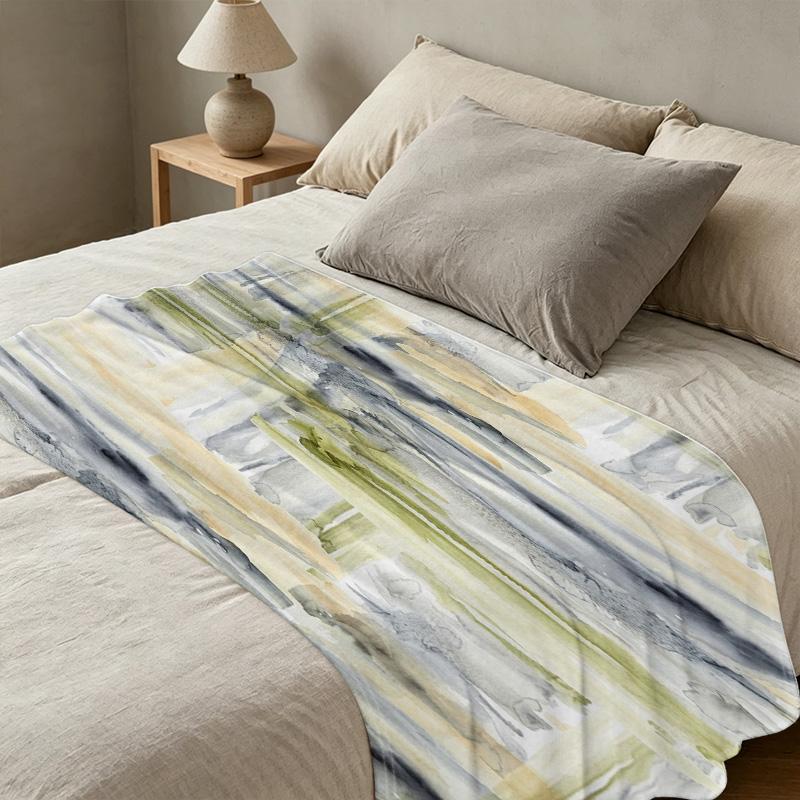 Printed Flannel Blanket Abstract Art Series, Soft Cozy Fleece Throw for Home Decor, Ideal for Halloween & Christmas