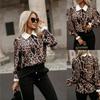 Autumn 2024 Women's Leopard Print Long Sleeve Shirt