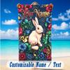 Easter Bunny Theme Beach Towel Personalized Custom Name & Text Soft Quick Dry Beach Towel for Swimming Travel