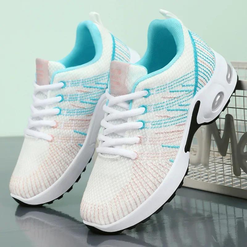 Fashion Women 2024 Trendy Minimalist Lines Breathable Casualplatform Sneakers Single Shoes Shock Absorber Airbags Running Shoes Sneakers
