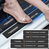 4Pcs Carbon Fiber Car Door Sill Protection 3D Sticker Car Accessories For Porsche Cayenne Panamera Macan Boxster 911 928 944 918 917