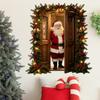 3D Effect Breaking Through Wall Decal, Christmas Wall Sticker for Home Decor
