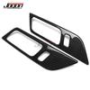 2PCS Carbon Fiber Car Interior Window Side Door Handle Panel Cover Trim For Ford Mustang S650 GT Ecoboost Dark Horse 2024 2025