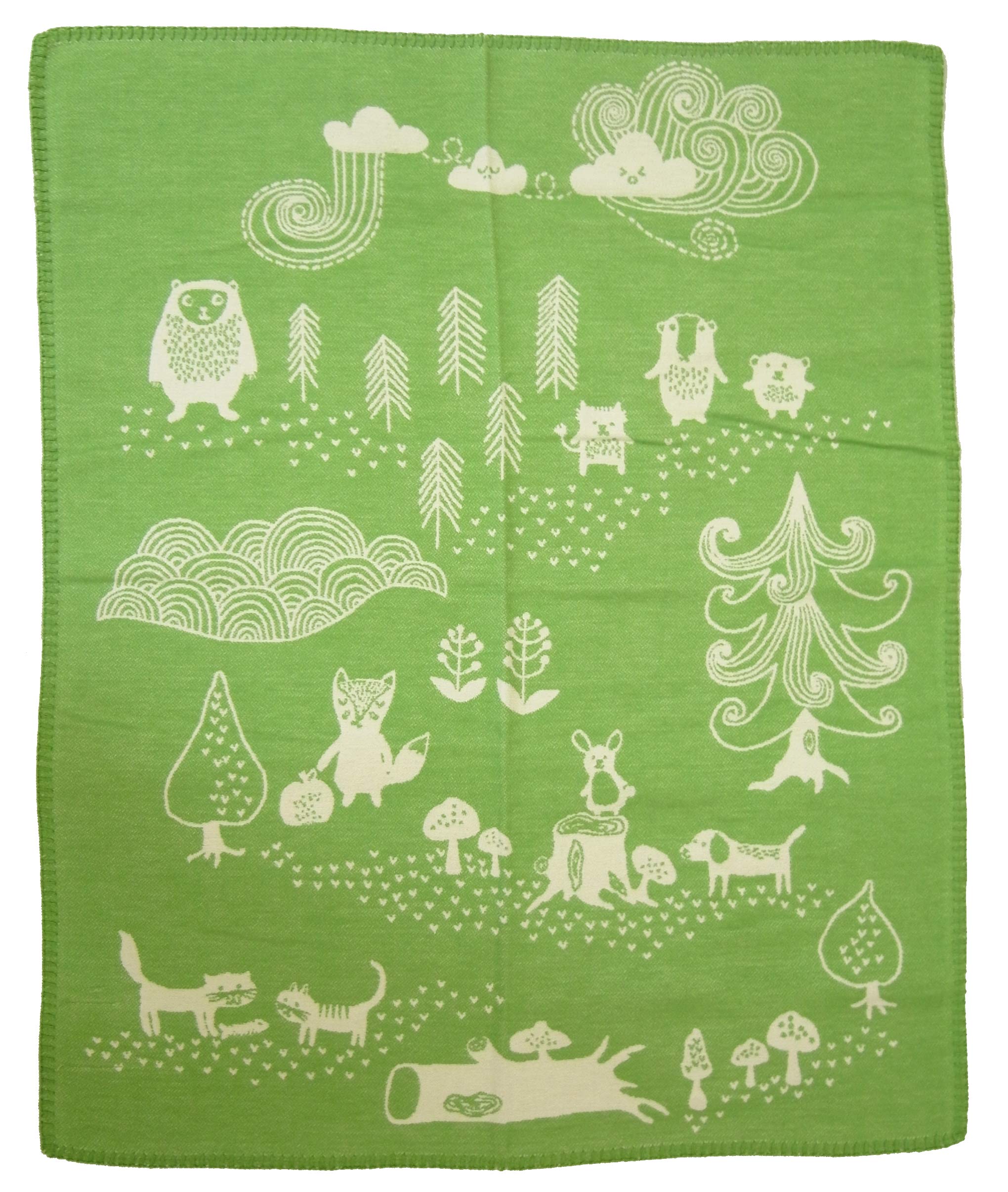 

Klippan KP-69 Brushed Organic Cotton Blanket, Little Bear, Nordic Design, 70x90cm [Parallel Import]