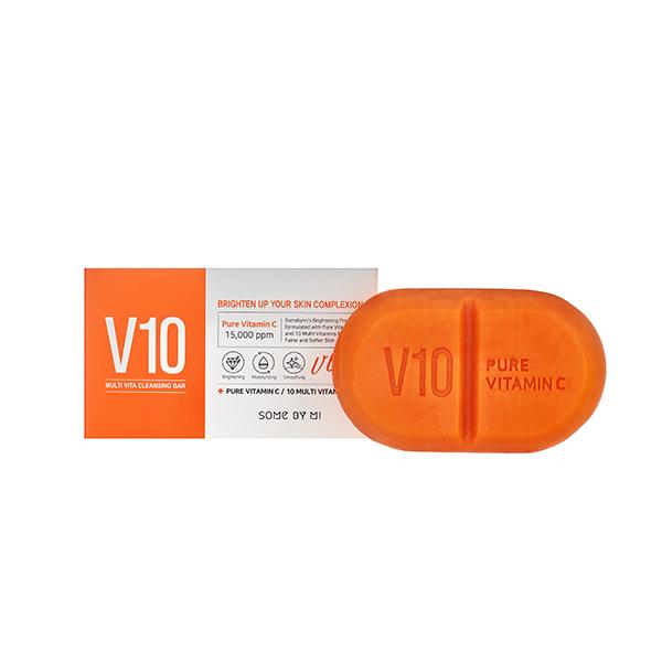 

SOME BY MI V10 MULTI VITA CLEANSING BAR Очищающее туалетное мыло с витаминным комплексом