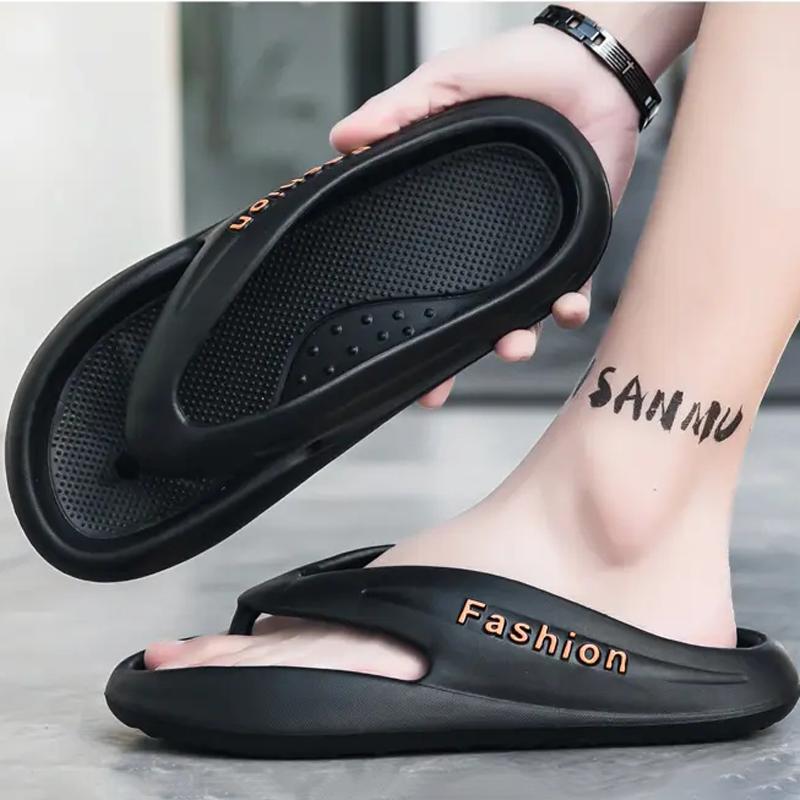 Neue einfache leichte modische Herren-Flip-Flops Sommer Zuhause Freizeit Verschleißfeste Hausschuhe Bequeme weiche elastische Hausschuhe