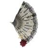 European Style Gothic Court Style Lace Rose Folding Fan Dance Hand Fan Folding Fan Lolita Lace Fan