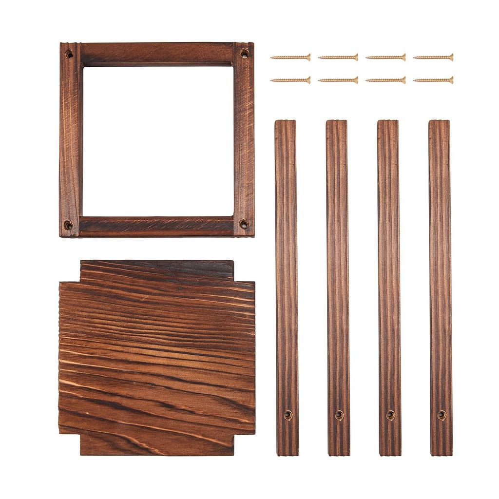 24 Pcs Wooden Wedding Lantern, Cedar Wood and Plastic Wooden Lantern Candle Holder, Rustic Decorative Home Centerpiece Ideal for Wedding Table Party