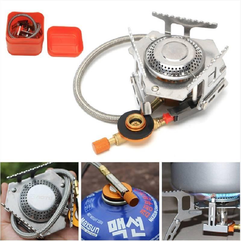 Outdoor Stove Portable Compact Camping Fishing Gas Heater Cooker Supplies Tools