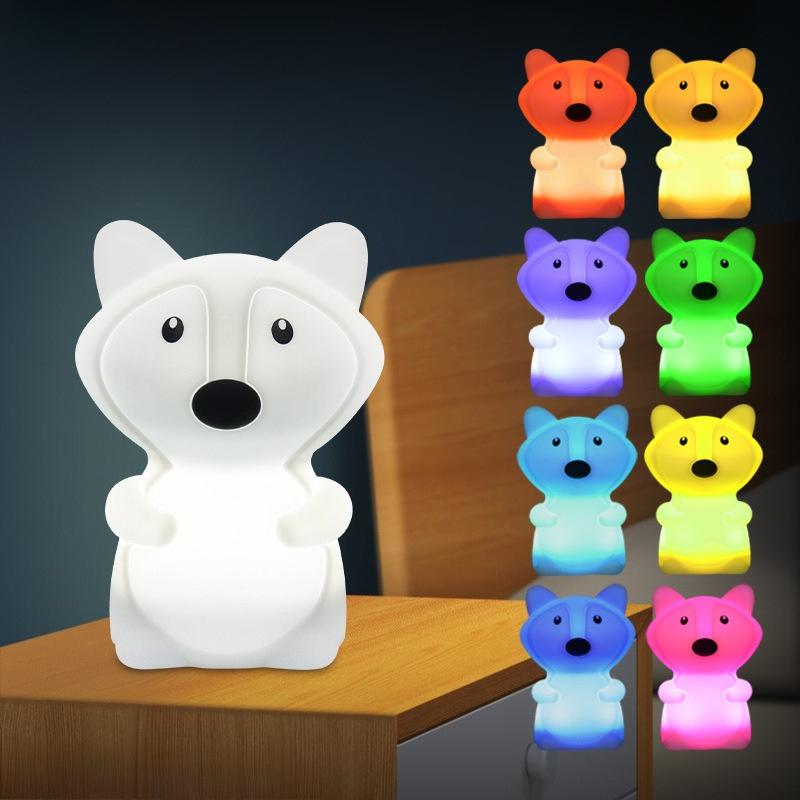 Penguin, Fox, Owl, Monkey Small Night Light: Novel and Unique Silicone Lamp, Creative Ambient Color-Changing Light