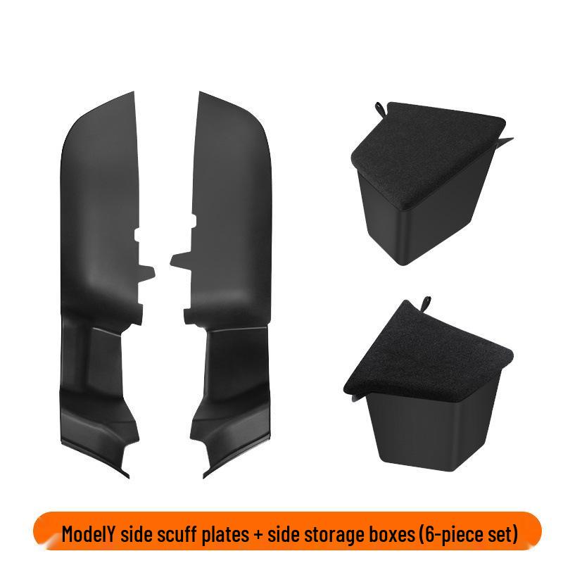 Tesla Model Y Suede Trunk Side Panels - Large Interior Modification Accessories