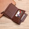 Zipper Men Coin Purse Waterproof Business Card Holder Fashion PU Leather Wallet  Business
