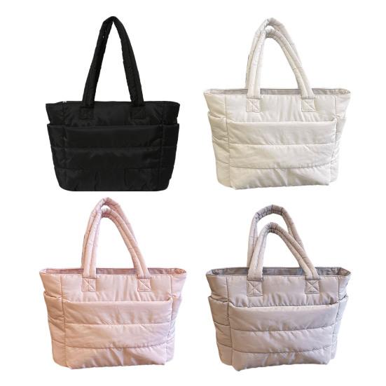 Padded Tote Bag Large Capacity Handbag Lightweight Shoulder Bag Commuter Tote for Women Work Date Party Shopping