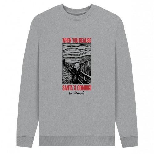 Apoh Unisex Adult Munch SantaÂ´s Coming Sweatshirt