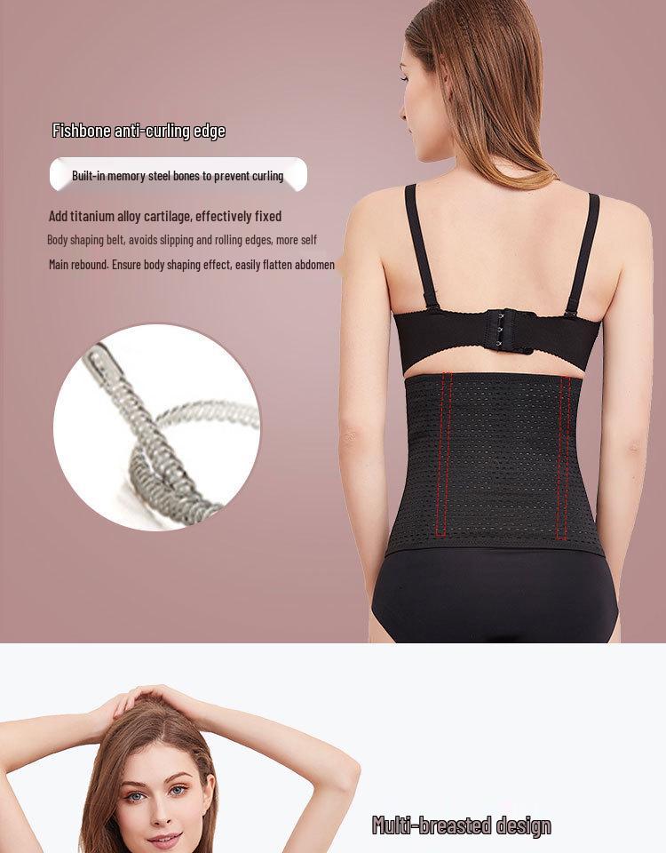 Breathable Postpartum Belly Shaper with Three-Row Buckle