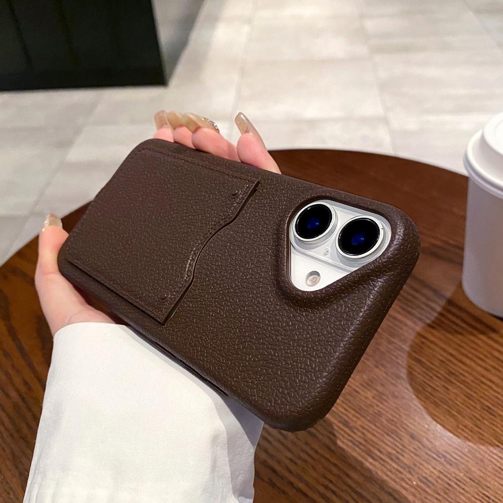 Luxusní pouzdro na karty pouzdro na peněženku se vzorem liči Kryt na telefon TPU pro iPhone 16 Pro Max 16 15 14 13 Pro Max Nárazuvzdorný nárazník na telefon