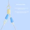 10 pezzi di clip anti-avvolgimento in silicone per biforcazione rapida, connettore ad anello a forma di 8, accessori per attrezzi da pesca
