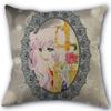 The Rose of Versailles Pillowcase Cotton Linen Fabric Square Zipper Pillowcase New 45X45cm Wedding Decorative Pillow Cover 0406