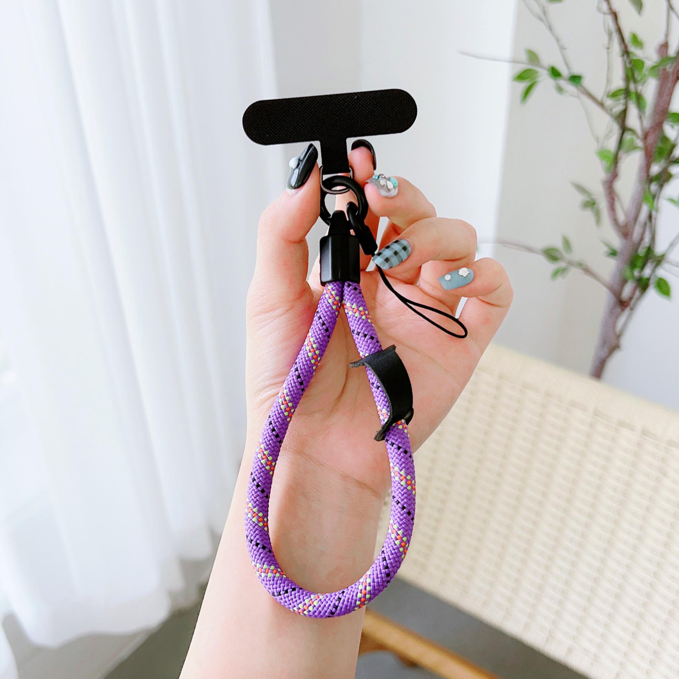 

New woven mobile phone lanyard, wristband, colorful woven lanyard, headphones, keys, wallet colorful security wristband