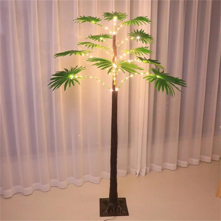 Realistic Glowing Plastic Palms Tree With LED Bulbs Great Decorative Table Lamp For Nighttimes Event